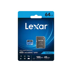 Lexar High-Performance 633x microSDHC/microSDXC UHS-I Memory Card BLUE Series, Up to 100MB/s Read Speed, Class 10 UHS-I Storage Card with SD Adapter