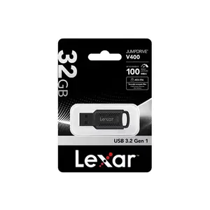 Lexar JumpDrive V400 USB 3.2 Gen 1 Flash Drive, Up to 100MB/s Read Speed, Compact USB-A Portable Storage Drive, 256-Bit AES Encryption