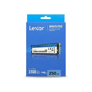 Lexar NM610 PRO M.2 2280 PCIe Gen 3x4 NVMe SSD 250GB Internal Solid State Drive, Up to 3000MB/s Read Speed, 3D NAND, M.2 2280 High-Speed Storage Upgrade