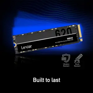 Lexar NM620 1TB NVMe M.2 Internal SSD, PCIe Gen3x4 NVMe, Up to 3500MB/s Read & 3000MB/s Write, 3D TLC NAND, HMB 3.0 + SLC Cache, M.2 2280, LNM620X001T-RNNNU