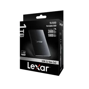 Lexar SL500 Portable SSD 1TB, External Solid State Drive, 2000MB/s, USB 3.2 Gen2x2, Compact Aluminum Design
