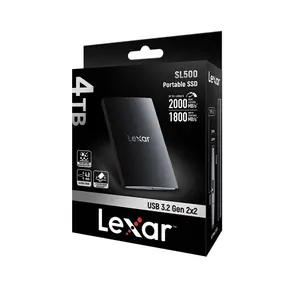 Lexar SL500 Portable SSD 4TB, External Solid State Drive, 2000MB/s, USB 3.2 Gen2x2, Compact Aluminum Design
