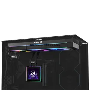 LIAN LI HydroShift II LCD-S 360 CL Wireless Black AIO Liquid CPU Cooler with 3.4-inch IPS LCD Display, UNI FAN CL Wireless, 360mm Radiator, Hidden Tube & Cable Design, L-Connect 3 Support, Intel LGA1851/LGA1700 & AMD AM5/AM4