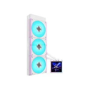 LIAN LI HydroShift II LCD-S 360 CL Wireless White AIO Liquid CPU Cooler with 3.4-inch IPS LCD Display, UNI FAN CL Wireless, 360mm Radiator, Hidden Tube & Cable Design, L-Connect 3 Support, Intel LGA1851/LGA1700 & AMD AM5/AM4
