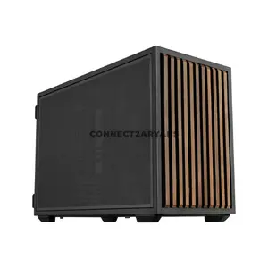 Lian Li B4-mATX Wood Black Compact 21.3L Micro-ATX PC Case, Real Walnut Wood Front Panel, M-ATX / Mini-ITX Support, Up to 358mm 4-Slot GPU, 360mm Radiator Support, 2x 120mm Slim Fans, Horizontal / Vertical Layout, B4X-WD