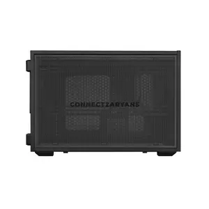 Lian Li B4-mATX Wood Black Compact 21.3L Micro-ATX PC Case, Real Walnut Wood Front Panel, M-ATX / Mini-ITX Support, Up to 358mm 4-Slot GPU, 360mm Radiator Support, 2x 120mm Slim Fans, Horizontal / Vertical Layout, B4X-WD