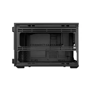 Lian Li B4-mATX Wood Black Compact 21.3L Micro-ATX PC Case, Real Walnut Wood Front Panel, M-ATX / Mini-ITX Support, Up to 358mm 4-Slot GPU, 360mm Radiator Support, 2x 120mm Slim Fans, Horizontal / Vertical Layout, B4X-WD