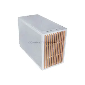 Lian Li B4-mATX Wood White Compact 21.3L Micro-ATX PC Case, Real Walnut Wood Front Panel, M-ATX / Mini-ITX Support, Up to 358mm 4-Slot GPU, 360mm Radiator Support, 2x 120mm Slim Fans, Horizontal / Vertical Layout, B4W-WD