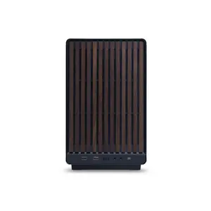 Lian Li DAN Case A3 mATX PC Case with Wood Glass Panel Black Edition, Compact Tempered Glass Chassis, Premium Wood Accent Design, Small Form Factor Gaming PC Case