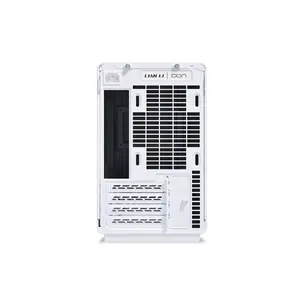 Lian Li DAN Case A3 mATX PC Case with Wood Glass Panel White Edition, Compact Tempered Glass Chassis, Premium Wood Accent Design, Small Form Factor Gaming PC Case