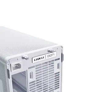 Lian Li DAN Case A3 mATX PC Case with Wood Glass Panel White Edition, Compact Tempered Glass Chassis, Premium Wood Accent Design, Small Form Factor Gaming PC Case