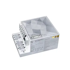 Lian Li EDGE Gold V2 1000W White Fully Modular L-Shaped Power Supply, ATX 3.1, 80 PLUS Gold + Cybenetics Gold + PPLP Gold, Dual-Color 12V-2×6 Connector, 120mm FDB Fan, Zero RPM Mode, EDGE Hub V2 Included, EG1000C