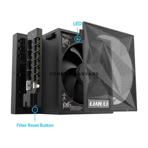 LIAN LI EDGE Platinum V2 1350W Black Fully Modular ATX 3.1 Power Supply with EDGE Hub V2, Triple Platinum Certified, 12V-2×6, 120mm FDB Fan, Japanese Capacitors, Model EG1350P