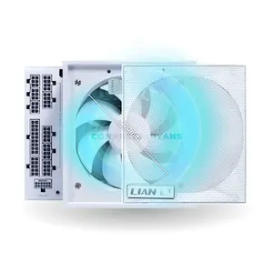 LIAN LI EDGE Platinum V2 1350W White Fully Modular ATX 3.1 Power Supply with EDGE Hub V2, Triple Platinum Certified, 12V-2×6, 120mm FDB Fan, Japanese Capacitors, Model EG1350P
