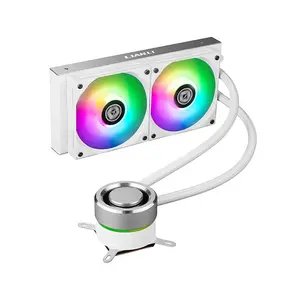 Lian Li Galahad 240SLA ARGB All-In-One CPU Liquid Cooler White Edition, 240mm Radiator Design, Dual Fan AIO Cooling System, Addressable RGB Lighting, High-Performance Liquid Cooling Solution