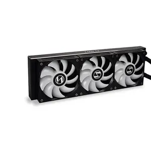 Lian Li Galahad 360 RGB Liquid CPU Cooler Black Edition, 360mm Radiator Design, Triple Fan AIO Cooling System, Addressable RGB Lighting, High-Performance Liquid Cooling Solution
