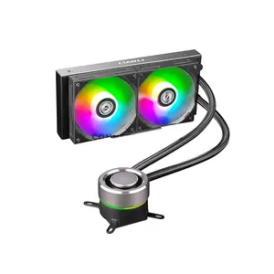 Lian Li GALAHAD AIO 240 Black 240mm ARGB Liquid CPU Cooler, 2× 120mm High Static Pressure Fans, 800–1900 RPM, 69.17 CFM Airflow, Aluminum Radiator, Intel LGA1700/1200/115X & AMD AM5/AM4, GA-240B