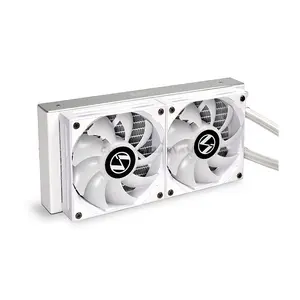 Lian Li GALAHAD AIO 240 White 240mm ARGB Liquid CPU Cooler, 2× 120mm High Static Pressure Fans, 800–1900 RPM, 69.17 CFM Airflow, Aluminum Radiator, Intel LGA1700/1200/115X & AMD AM5/AM4, GA-240W
