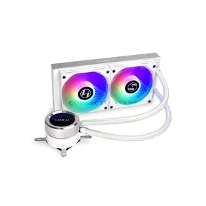 Lian Li GALAHAD AIO 240 White 240mm ARGB Liquid CPU Cooler, 2× 120mm High Static Pressure Fans, 800–1900 RPM, 69.17 CFM Airflow, Aluminum Radiator, Intel LGA1700/1200/115X & AMD AM5/AM4, GA-240W