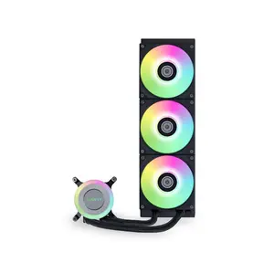 Lian Li GALAHAD II Lite 360 ARGB AIO Liquid CPU Cooler Black, 360mm Radiator, 3800 RPM High-Speed Pump, ARGB PWM Fans, High-Performance All-In-One Liquid Cooling Solution