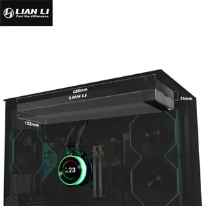 Lian Li HydroShift II LCD-C 360N Fanless Liquid CPU Cooler Black Edition, 360mm Radiator Design, LCD Display Pump Cap, Fanless AIO Cooling System, Premium Custom Cooling Solution