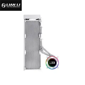 Lian Li HydroShift II LCD-C 360N Fanless Liquid CPU Cooler White Edition, 360mm Radiator Design, LCD Display Pump Cap, Fanless AIO Cooling System, Premium Custom Cooling Solution