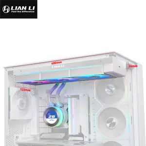 Lian Li HydroShift II LCD-C 360N Fanless Liquid CPU Cooler White Edition, 360mm Radiator Design, LCD Display Pump Cap, Fanless AIO Cooling System, Premium Custom Cooling Solution