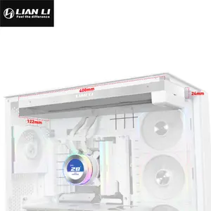 Lian Li HydroShift II LCD-C 360N Fanless Liquid CPU Cooler White Edition, 360mm Radiator Design, LCD Display Pump Cap, Fanless AIO Cooling System, Premium Custom Cooling Solution