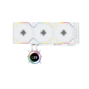 Lian Li HydroShift II LCD-C 360R ARGB AIO Liquid CPU Cooler White, 360mm Radiator, 2.1-Inch IPS LCD Display, ARGB PWM Fans, High-Performance All-In-One Liquid Cooling Solution