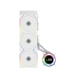 Lian Li HydroShift II LCD-C 360R ARGB AIO Liquid CPU Cooler White, 360mm Radiator, 2.1-Inch IPS LCD Display, ARGB PWM Fans, High-Performance All-In-One Liquid Cooling Solution