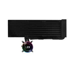 Lian Li HydroShift II LCD-C 360R ARGB AIO Liquid CPU Cooler Black, 360mm Radiator, 2.1-Inch IPS LCD Display, ARGB PWM Fans, High-Performance All-In-One Liquid Cooling Solution