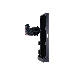 LIAN LI HydroShift II OLED Curved 360 Fanless Black AIO Liquid CPU Cooler, 6.67-Inch 2K 60Hz Curved OLED, Motorized Pump Head, 2800 RPM Turbo Pump, 360mm Radiator, L-Connect 3, Model GHS2OLDC36NB