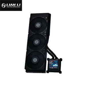 Lian Li HydroShift LCD 360S Liquid CPU Cooler Black Edition, 360mm Radiator Design, X3 Cooling Fans, LCD Display Pump Cap, Premium AIO Liquid Cooling System