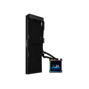 LIAN LI HydroShift II LCD-S 360N Fanless 360mm AIO Liquid CPU Cooler Black GHS2LCDS36NB, 3200 RPM Pump, 3.4-Inch 60Hz IPS LCD, 480×480 Resolution & 24mm Slim Radiator