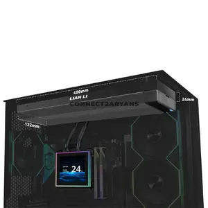 LIAN LI HydroShift II LCD-S 360N Fanless 360mm AIO Liquid CPU Cooler Black GHS2LCDS36NB, 3200 RPM Pump, 3.4-Inch 60Hz IPS LCD, 480×480 Resolution & 24mm Slim Radiator