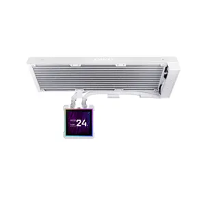 LIAN LI HydroShift II LCD-S 360N Fanless 360mm AIO Liquid CPU Cooler White GHS2LCDS36NW, 3200 RPM Pump, 3.4-Inch 60Hz IPS LCD, 480×480 Resolution & 24mm Slim Radiator
