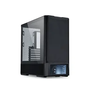 Lian Li Lancool 207 Digital Mid Tower PC Case Black Edition, Tempered Glass Gaming Chassis, Digital Display Integration, High-Airflow PC Case Design