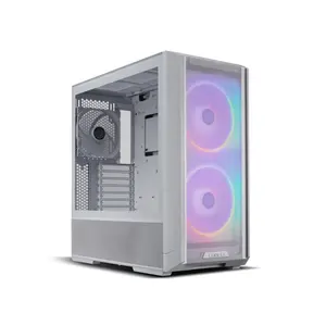 Lian Li LANCOOL 216 Mid Tower PC Case White, ATX Motherboard Support, Dual 160mm High-Airflow Front Fans, Mesh Front Panel Design, Tempered Glass Side Panel, Performance Gaming Chassis