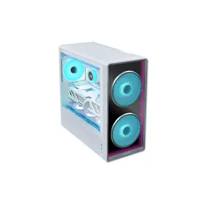 Lian Li Lancool 217 INF Mid Tower PC Case White Edition, Infinity Fan Design, High-Airflow Chassis, Tempered Glass Side Panel, Premium Gaming PC Case