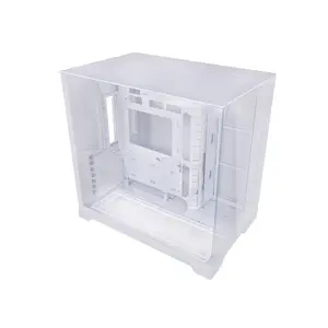 Lian Li O11 Vision Compact Mid Tower PC Case White Edition, Tempered Glass Panoramic Chassis, Seamless Showcase Design, Premium Gaming and Performance PC Case