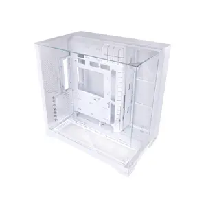 Lian Li O11 Vision Compact Mid Tower PC Case White Edition, Tempered Glass Panoramic Chassis, Seamless Showcase Design, Premium Gaming and Performance PC Case