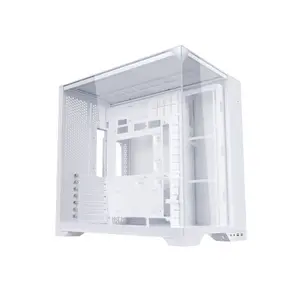 Lian Li O11 Vision Compact Mid Tower PC Case White Edition, Tempered Glass Panoramic Chassis, Seamless Showcase Design, Premium Gaming and Performance PC Case