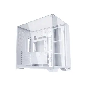 Lian Li O11 Vision Compact Mid Tower PC Case White Edition, Tempered Glass Panoramic Chassis, Seamless Showcase Design, Premium Gaming and Performance PC Case