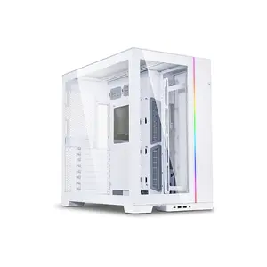 Lian Li O11D EVO Mid Tower PC Case White Edition, Tempered Glass Dual Chamber Chassis, Premium Modular Showcase Design, High-Performance Gaming PC Case