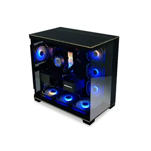 Lian Li O11D EVO RGB Mid Tower PC Case Black Edition, Tempered Glass Dual Chamber Chassis, Integrated RGB Lighting Design, Premium Showcase Gaming Case
