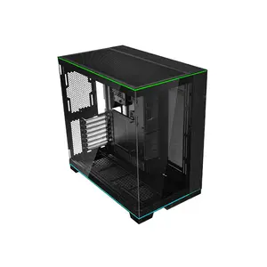 Lian Li O11D EVO RGB Mid Tower PC Case Black Edition, Tempered Glass Dual Chamber Chassis, Integrated RGB Lighting Design, Premium Showcase Gaming Case