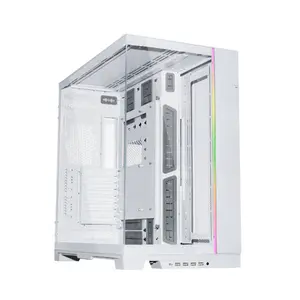 Lian Li O11D EVO XL Full Tower PC Case White Edition, Tempered Glass Dual Chamber Chassis, Premium Modular Design, High-Capacity Showcase Gaming Case