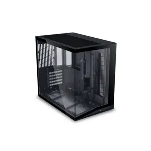 Lian Li O11D Mini V2 Micro-ATX PC Case Black Edition, Dual Chamber Tempered Glass Chassis, Compact Showcase Design, Premium Small Form Factor Gaming Case