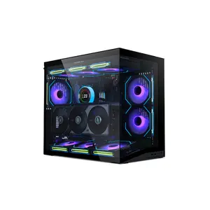 Lian Li O11D Mini V2 Micro-ATX PC Case Black Edition, Dual Chamber Tempered Glass Chassis, Compact Showcase Design, Premium Small Form Factor Gaming Case