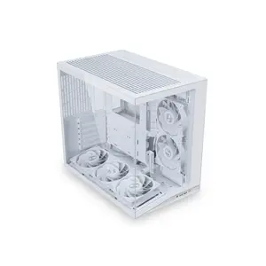 Lian Li O11D Mini V2 Micro-ATX PC Case White Edition, Dual Chamber Tempered Glass Chassis, Compact Showcase Design, Premium Small Form Factor Gaming Case